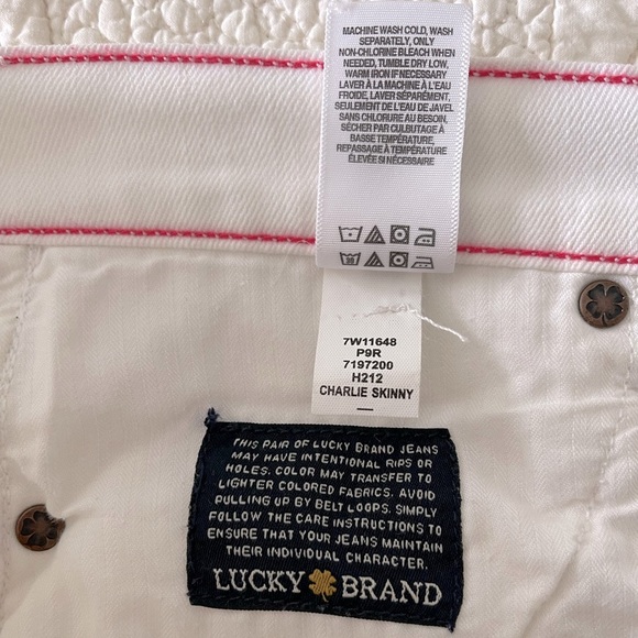 LUCKY BRAND ‘Charlie Skinny’ White Jeans - Picture 11 of 13